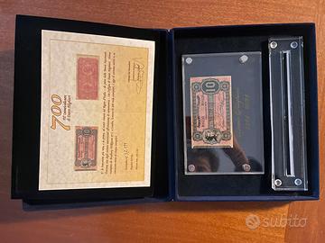 Banconota Dante 10 Lire Argento 925 - 700* anniver