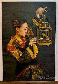 Quadro copia d’autore tecnica mista su tela 60x90