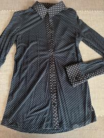 camicetta intrend blu a pois