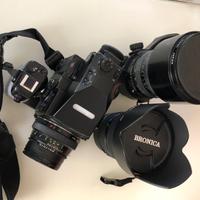 macchina fotografica Zzenza Bronica ETRsi e zoom