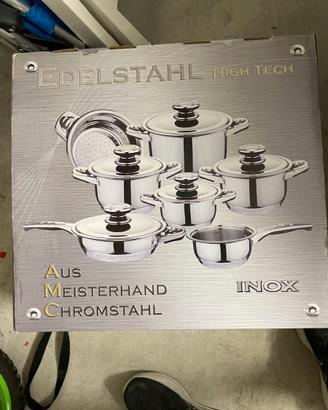 Set Pentole Acciaio Inox High Tech – 3 pz completi