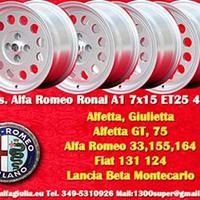 4 pz. cerchi Alfa Romeo, Fiat, Lancia A1 7x15 ET25