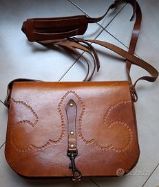 Borsa a tracolla in cuoio vintage