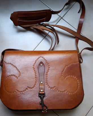 Borsa a tracolla in cuoio vintage