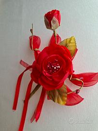 20 pezzi portaconfetti bouquet ranuncolo rosso 