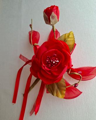 20 pezzi portaconfetti bouquet ranuncolo rosso 
