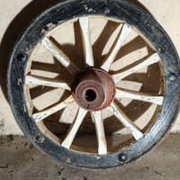 ruota caretto in legno
