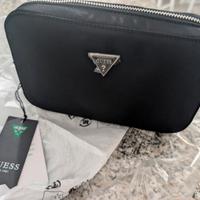 Nuova pochette uomo Guess nera con cinturino