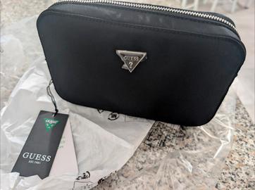 Nuova pochette uomo Guess nera con cinturino