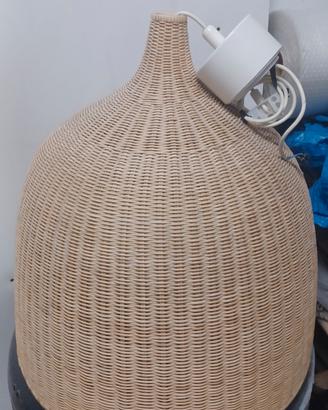 Lampadario vimini rattan Ikea
