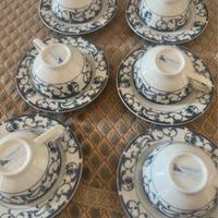 Servizio 6 tazze da caffè in porcellana