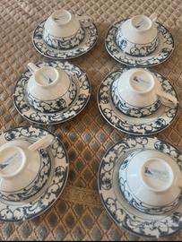 Servizio 6 tazze da caffè in porcellana