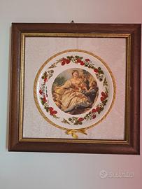 Quadretti con piatto decorato