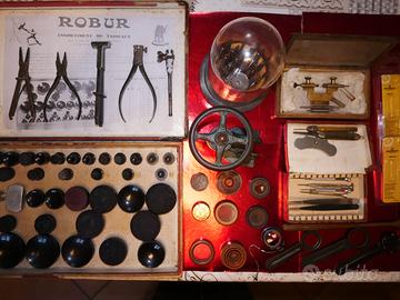 attrezzi tornio punzoniera per orologiaio vintage