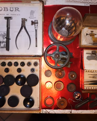 attrezzi tornio punzoniera per orologiaio vintage