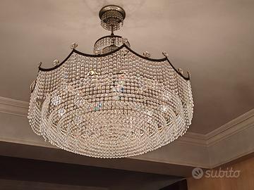 Lampadario da salone in cristallo