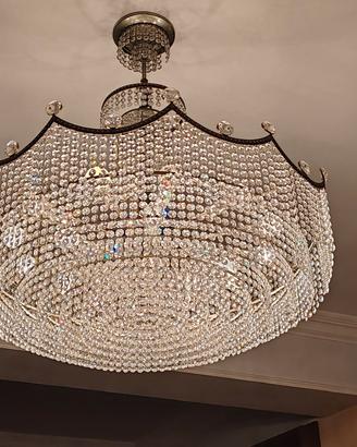 Lampadario da salone in cristallo