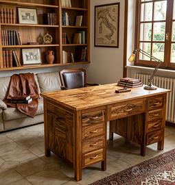 Scrivania è un capolavoro di ebanisteria ar