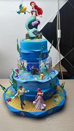 Torta scenografica sirena Ariel 