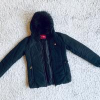 Gaudì giubbotto imb. nero cappuccio pelo 12 anni