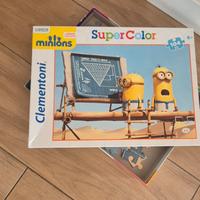 Minions: puzzle, libro, DVD.