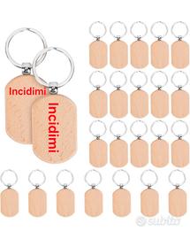 portachiavi in legno incisione personalizzata 