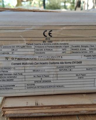 parquet in rovere satinato