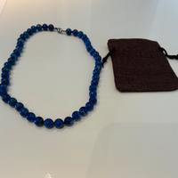 Collana in pietra naturale sodalite blu