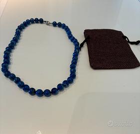 Collana in pietra naturale sodalite blu