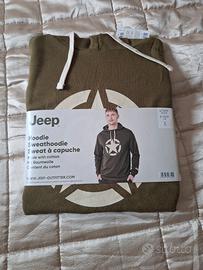 Jeep Felpa con Cappuccio Verde Oliva Taglia L