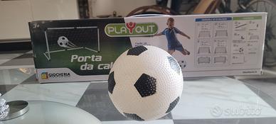 Porta da calcio con pallone e gonfietto incluso!