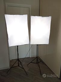 kit illuminazione lampade fotografia softbox