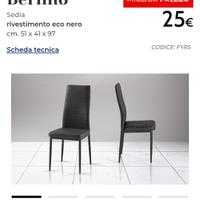 6 sedie Berlino mondo convenienza 