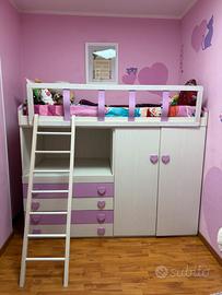 Cameretta GIESSEGI bianca e rosa