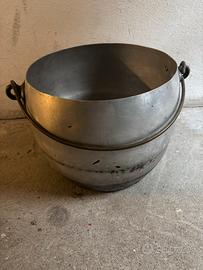 Calderone vintage metallo arredo rustico industr