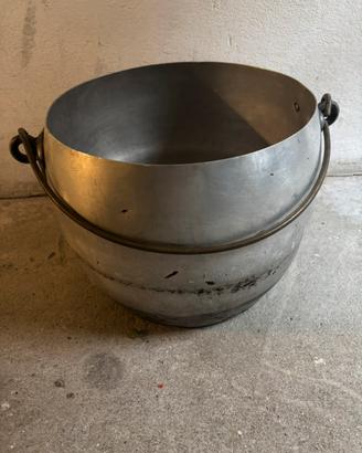 Calderone vintage metallo arredo rustico industr