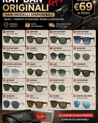 Occhiali Ray-Ban originali NUOVI - Vari modelli