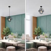 Lampadario nero elegante per casa moderna