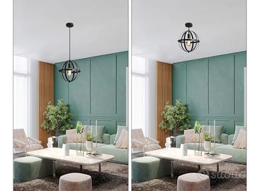 Lampadario nero elegante per casa moderna