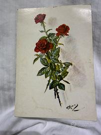 Cartolina Artistica dipinta col piede P.Moleveld