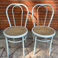 2 sedie thonet Bianche in metallo