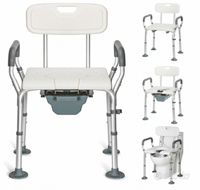 Sedia WC per anziani, sedia da notte per adulti