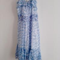 vestito azzurro bianco taglia 5 anni NUOVO