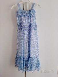 vestito azzurro bianco taglia 5 anni NUOVO