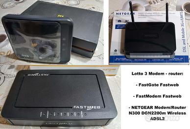 Lotto 3 Modem - router - Fastweb - NetGear