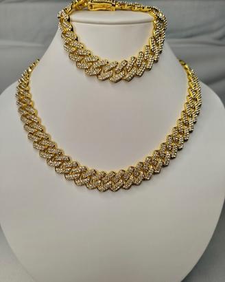 Set Collana + Bracciale Cuban Unisex 