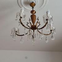 Lampadario vintage ottone