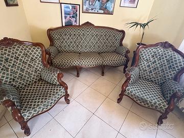 Set divano e 2 poltrone vintage