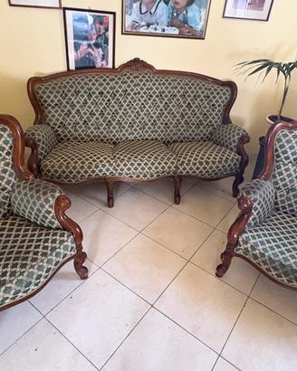 Set divano e 2 poltrone vintage