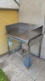 griglia acciaio inox con paraschizzi e riduttore 